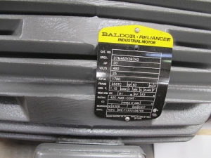 MOTOR, ELECTRIC TYPE, 20 HORSEPOWER, 460VAC 3 PHASE 60HZ ELEC RATING, 1800 RPM RATED SPEED/1755 RPM FULL LOAD SPEED, 256TC FRAME, 25 AMPS FULL LOAD, VERTICAL CONSTRUCTION, TOTALLY ENCLOSED FAN-COOLED (TEFC) ENCLOSURE, VERTICAL-SHAFT DOWN MOUNTING, 1.0 SERVICE FACTOR (SF), NEMA DESIGN "B", CLASS "B" INSULATION, 80 DEG-C MAX. TEMP RISE OVER 40 DEG-C AMBIENT, 576% LOCKED ROTOR CURREN, PART # 07M483Y397H2 (W-44) LOADING & HANDLING FEE $15-